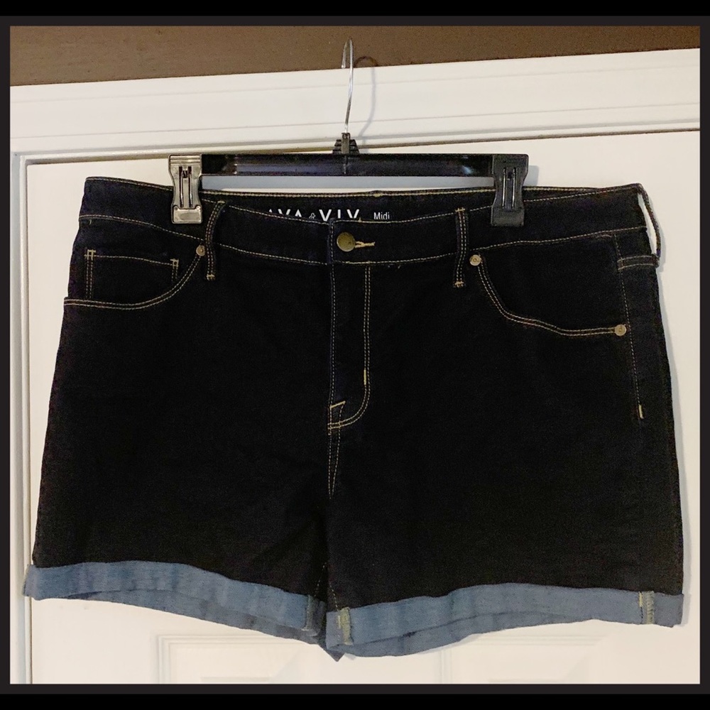Ava & Viv dark wash shorts